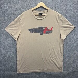 Deus Ex Machina Charger Tee T-Shirt Men's XL Short Sleeve Car Tan